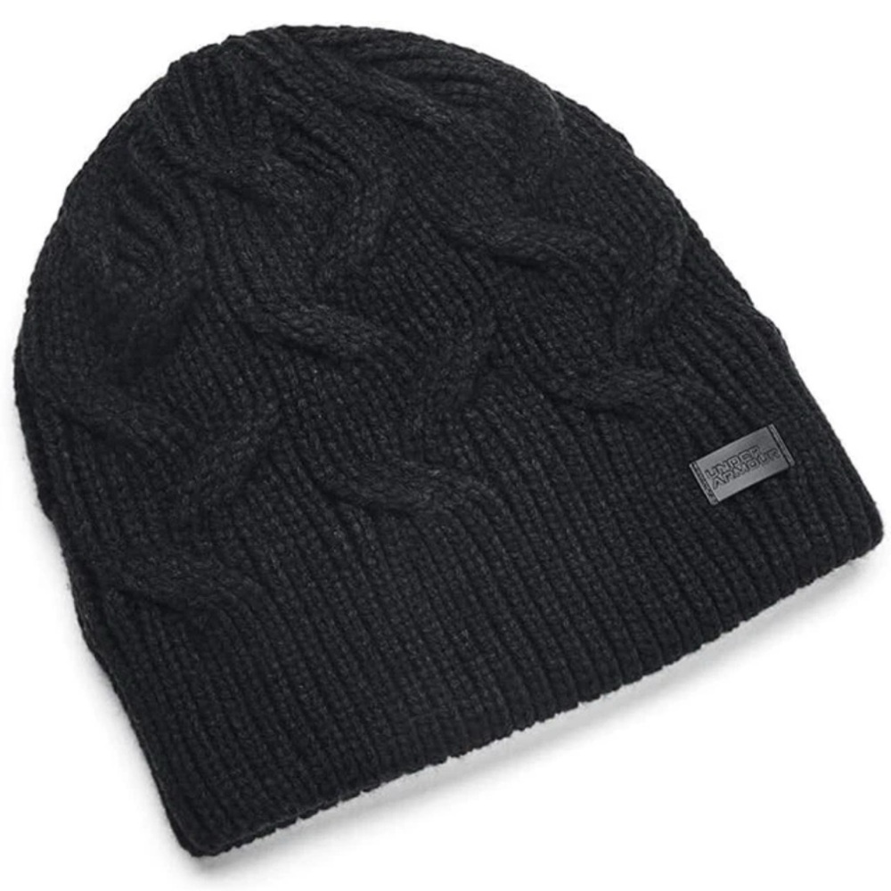 Black Knit Beanie NWT Under Armour ColdGear